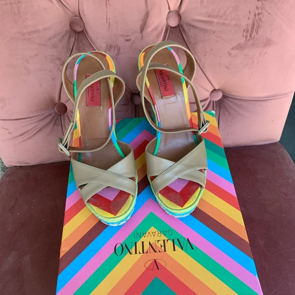 Valentino Rainbow Wedges- Limited Edition - Picture 3 of 5